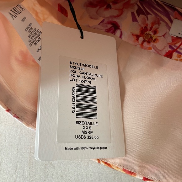 AMUR Madame Printed One Shoulder Crop Top - Picture 9 of 14